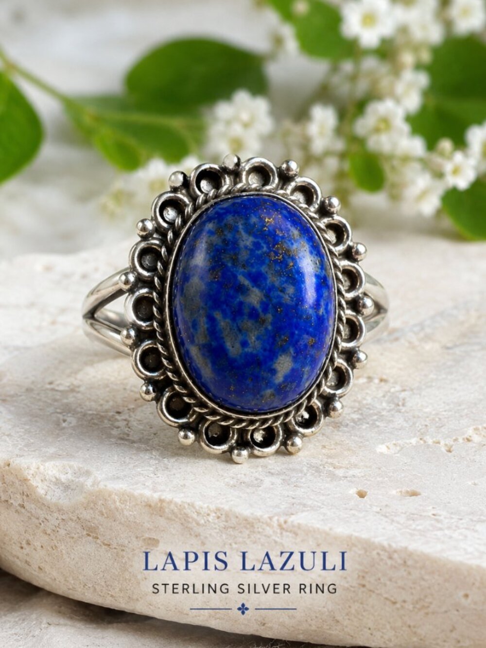 Sterling silver Lapis ring